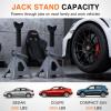 Nilight Jack Stands, 2 Ton (4,400 lbs) Capacity Heavy Duty Steel Car Lifting Stand, Adjustable Height 10.6″ to 16.2″, 1 Pair