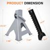 Nilight Jack Stands, 3 Ton (6,600 lbs) Capacity Heavy Duty Steel Car Lifting Stand, Adjustable Height 11.22″ to 16.53″, 1 Pair