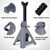 Nilight Jack Stands, 6 Ton (12,000 lbs) Capacity Heavy Duty Steel Car Lifting Stand, Adjustable Height 15.35″ to 23.22″, 1 Pair
