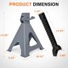 Nilight Jack Stands, 6 Ton (12,000 lbs) Capacity Heavy Duty Steel Car Lifting Stand, Adjustable Height 15.35″ to 23.22″, 1 Pair