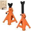 Nilight 2 Ton Jack Stands, Double Locking Heavy Duty Steel 4,400 lbs Capacity, Adjustable 10.6″-16.2″ Height for SUV Sedan Pickup Light Truck, 2 Pack