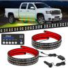 Nilight 2PCS 70 Inch Emergency Strobe Light Strip with Controller 864 LED White Running Board Lights Flexible Side Flashing Warning Caution Safety Waterproof for Truck Construction Pickup(Amber Green)