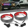 Nilight 2PCS 70 Inch Emergency Strobe Light Strip with Controller 864 LED White Running Board Lights Flexible Side Flashing Warning Caution Safety Waterproof for Truck Construction Pickup(Red Blue)