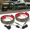 Nilight 2PCS 70 Inch Emergency Strobe Light Strip with Controller 864 LED White Running Board Lights Flexible Side Flashing Warning Caution Safety Waterproof for Truck Construction Pickup(Amber White)
