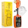Nilight 30Amp RV Surge Protector Circuit Analyzer 2100 Joules Voltage Monitor High Low Spikes 125V/3750W ETL Listed with Extension Cord for Camper Van(50A to 30A)