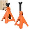 Nilight 6 Ton Jack Stands, Double Locking Heavy Duty Steel 12,000 lbs Capacity, Adjustable 15.35″-23.22″ Height for SUV Sedan Pickup Light Truck, 2 Pack