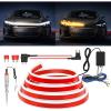 Nilight 79-Inch LED Hood Strip, White Dynamic Startup DRL Sequential Amber Turn Signal, Waterproof for Cars, SUVs & Trucks