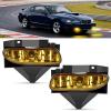 Nilight Fog Light Assembly Compatible with 1999 2000 2001 2002 2003 Ford F150 2004 F150 Heritage 1999-2003 F250 Super Duty 1999-2002 Ford Expedition Clear Lens Driver and Passenger Side(1999-2004 Ford Mustang Amber)