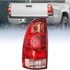 Nilight Headlight Assembly for 2005 2006 2007 2008 2009 2010 2011 Toyota Tacoma Replacement Headlamp Chrome Housing Amber Reflector(Red Housing-Driver Side)
