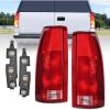Nilight Headlight and Taillight Assembly Combo Compatible with 1994 1995 1996 1997 1998 Chevy Silverado Tahoe Suburban C10 C/K 1500 2500 3500 Tail Light Chrome Housing Clear Reflector Bumper Lamp(Pair of Driver and Passenger Side)
