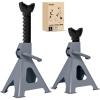 Nilight Jack Stands, 2 Ton (4,400 lbs) Capacity Heavy Duty Steel Car Lifting Stand, Adjustable Height 10.6″ to 16.2″, 1 Pair