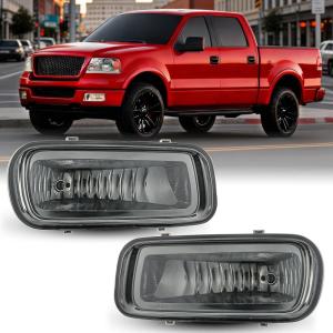 Nilight Fog Light Assembly Compatible with 1999 2000 2001 2002 2003 Ford F150 2004 F150 Heritage 1999-2003 F250 Super Duty 1999-2002 Ford Expedition Clear Lens Driver and Passenger Side(2004-2006 F150 Smoke)