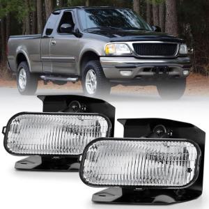 Nilight Fog Light Assembly Compatible with 1999 2000 2001 2002 2003 Ford F150 2004 F150 Heritage 1999-2003 F250 Super Duty 1999-2002 Ford Expedition Clear Lens Driver and Passenger Side(1999-2003 Ford F150)