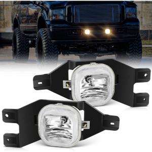 Nilight Fog Light Assembly Compatible with 1999 2000 2001 2002 2003 Ford F150 2004 F150 Heritage 1999-2003 F250 Super Duty 1999-2002 Ford Expedition Clear Lens Driver and Passenger Side(1999-2004 Ford F250-F550)