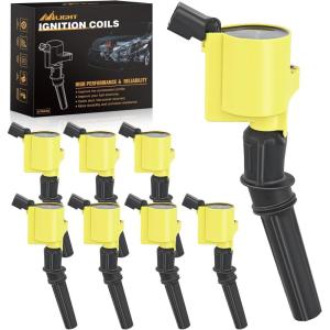 Nilight Ignition Coil Pack Fit for Toyota Chevy Prizm Pontiac Vibe Corolla Matrix Celica MR2 Spyder 2000 2001 2002 2003 2004 2005 2006 2007 2008 1.8 L4 OE# UF247 UF315 C1249 Ignition Coils Set of 4(Ford CROWN F150 1998-2008 DG508 DG457 DG472 8PCS)