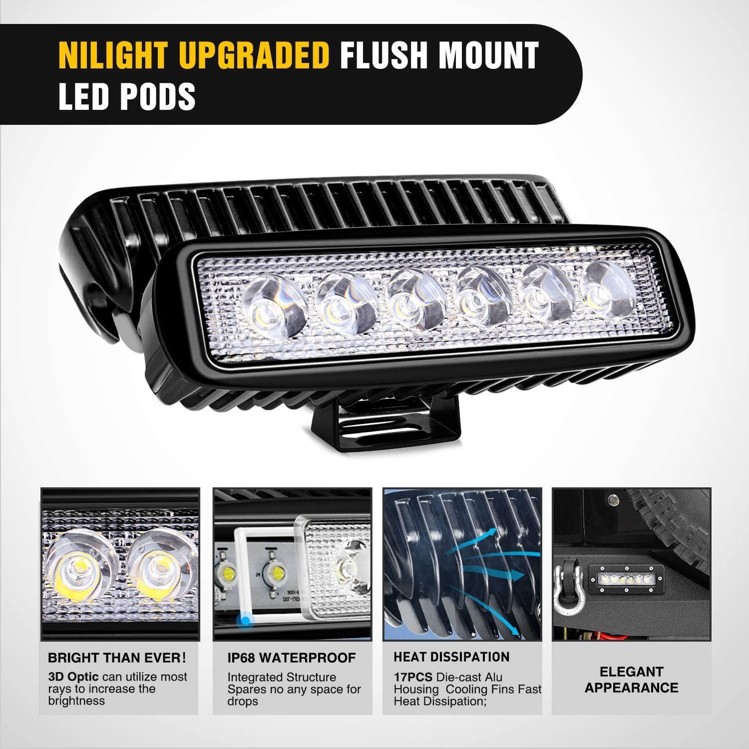 image:imageNilight Rear Bumper amp Spare Tire Rack amp Hitch Receiver w2 LED Lights Compatible for 20072018 Wrangler JK for 20072018 Wrangler JK amp UnlimitedRear Bumper
