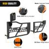 Nilight Rear Bumper & Spare Tire Rack & Hitch Receiver w/2 LED Lights Compatible for 2007-2018 Wrangler JK for 2007-2018 Wrangler JK & Unlimited(JK Tubular Doors)