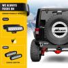 Nilight Rear Bumper & Spare Tire Rack & Hitch Receiver w/2 LED Lights Compatible for 2007-2018 Wrangler JK for 2007-2018 Wrangler JK & Unlimited(Rear Bumper)