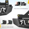 Nilight Rear Bumper & Spare Tire Rack & Hitch Receiver w/2 LED Lights Compatible for 2007-2018 Wrangler JK for 2007-2018 Wrangler JK & Unlimited(Rear Bumper & Spare Tire Rack)
