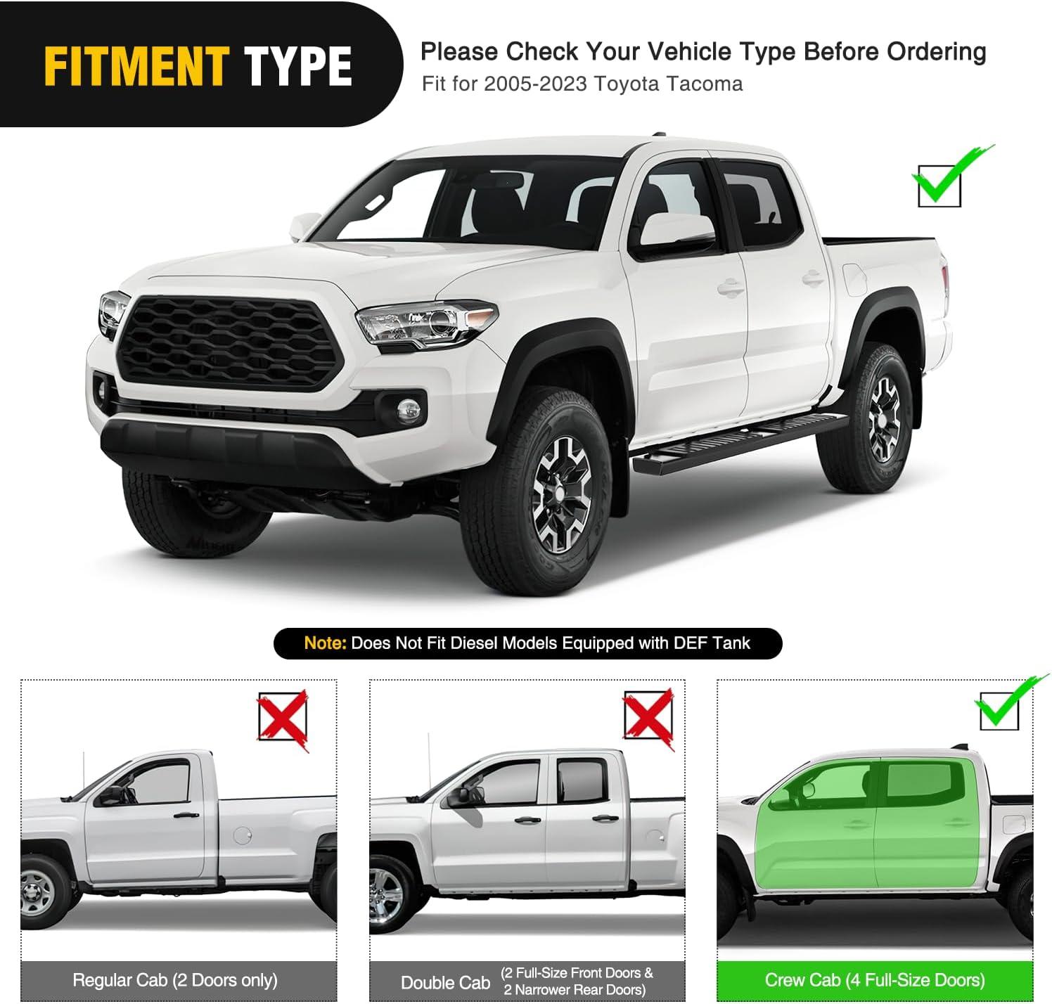image:imageNilight Running Boards Compatible with Dodge Ram 20192024 1500 New Body Style Crew CabExclude 20192024 Classic 6 Inch Side Step 2 Years WarrantyBlack
