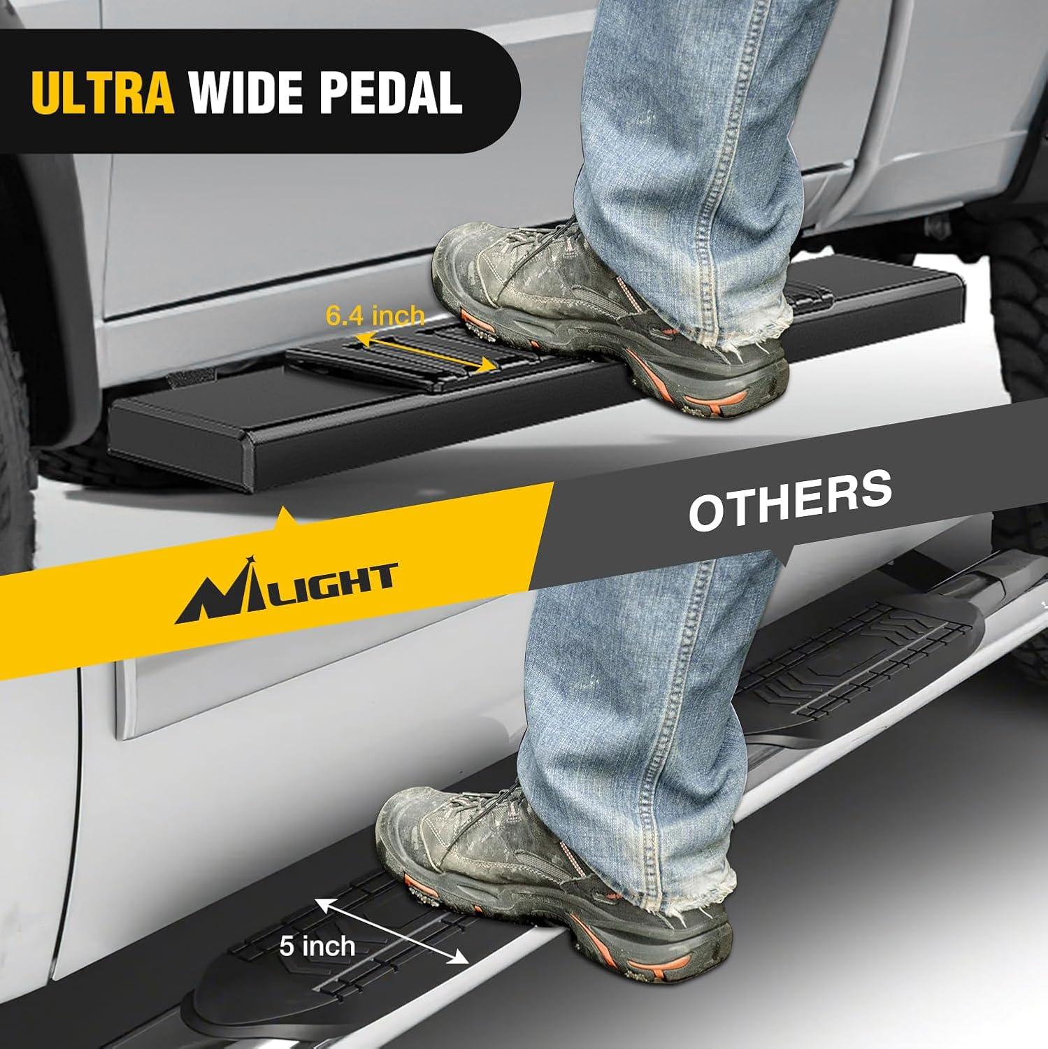 image:imageNilight Running Boards Compatible with Dodge Ram 20192024 1500 New Body Style Crew CabExclude 20192024 Classic 6 Inch Side Step 2 Years WarrantyBlack