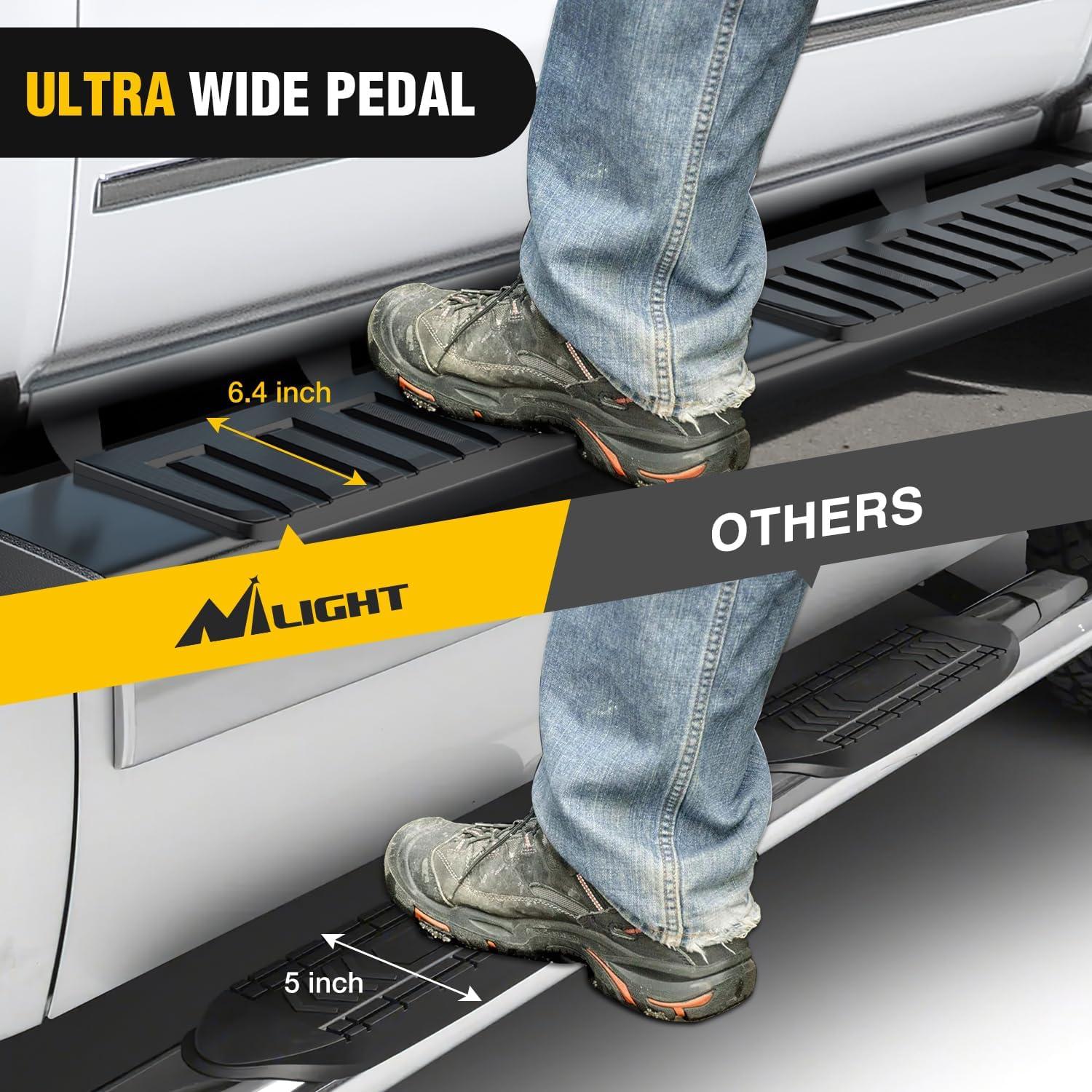image:imageNilight Running Boards Compatible with Dodge Ram 20192024 1500 New Body Style Crew CabExclude 20192024 Classic 6 Inch Side Step 2 Years WarrantyBlack