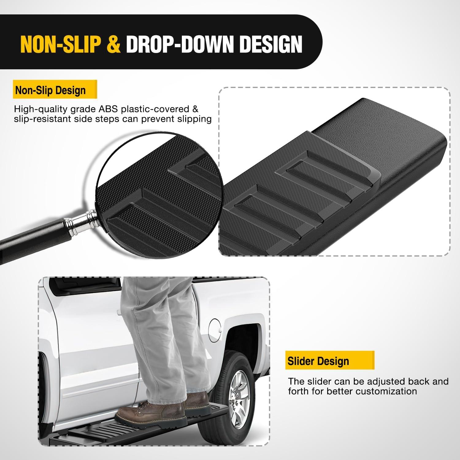 image:imageNilight Running Boards Compatible with Dodge Ram 20192024 1500 New Body Style Crew CabExclude 20192024 Classic 6 Inch Side Step 2 Years WarrantyBlack