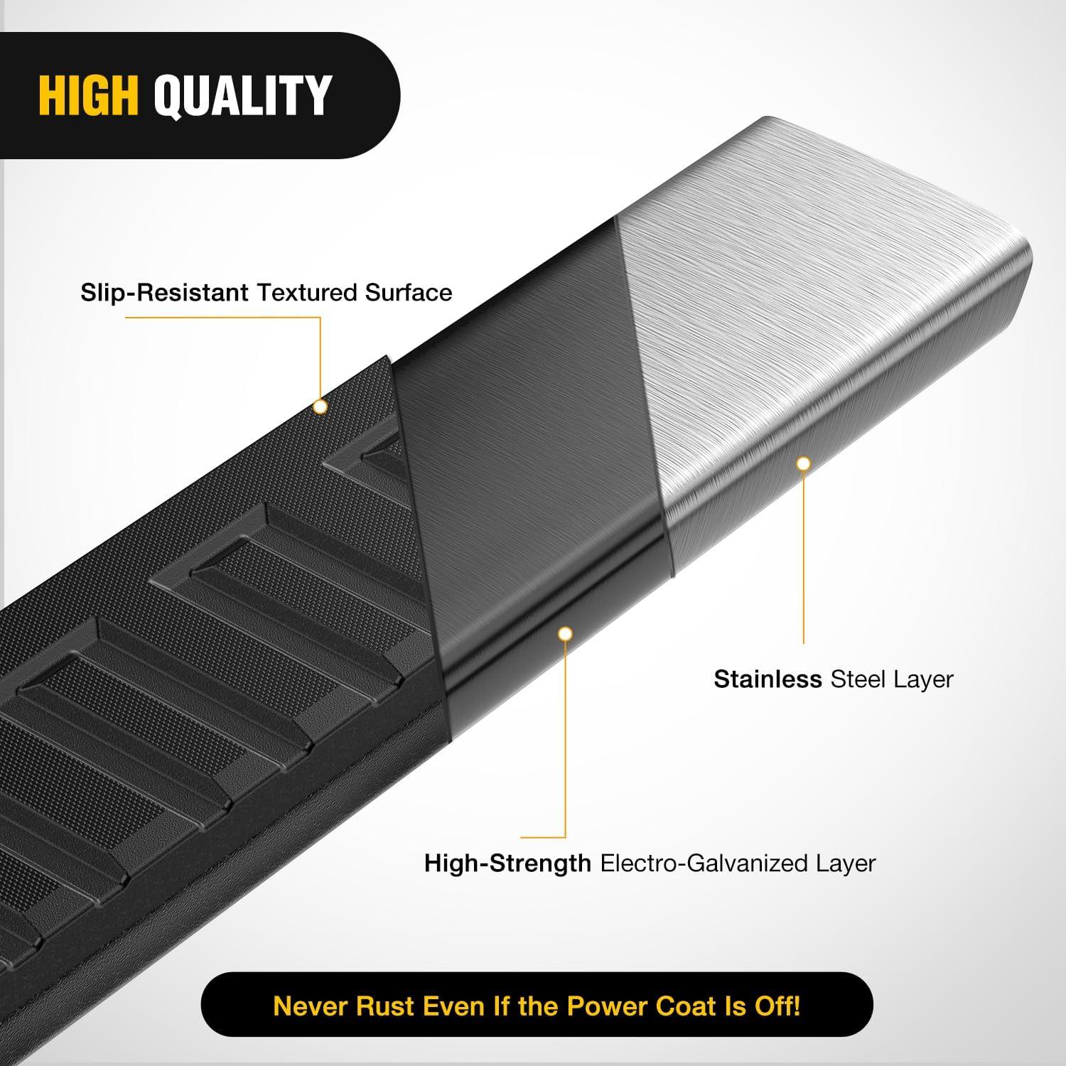 image:imageNilight Running Boards Compatible with Dodge Ram 20192024 1500 New Body Style Crew CabExclude 20192024 Classic 6 Inch Side Step 2 Years WarrantyBlack
