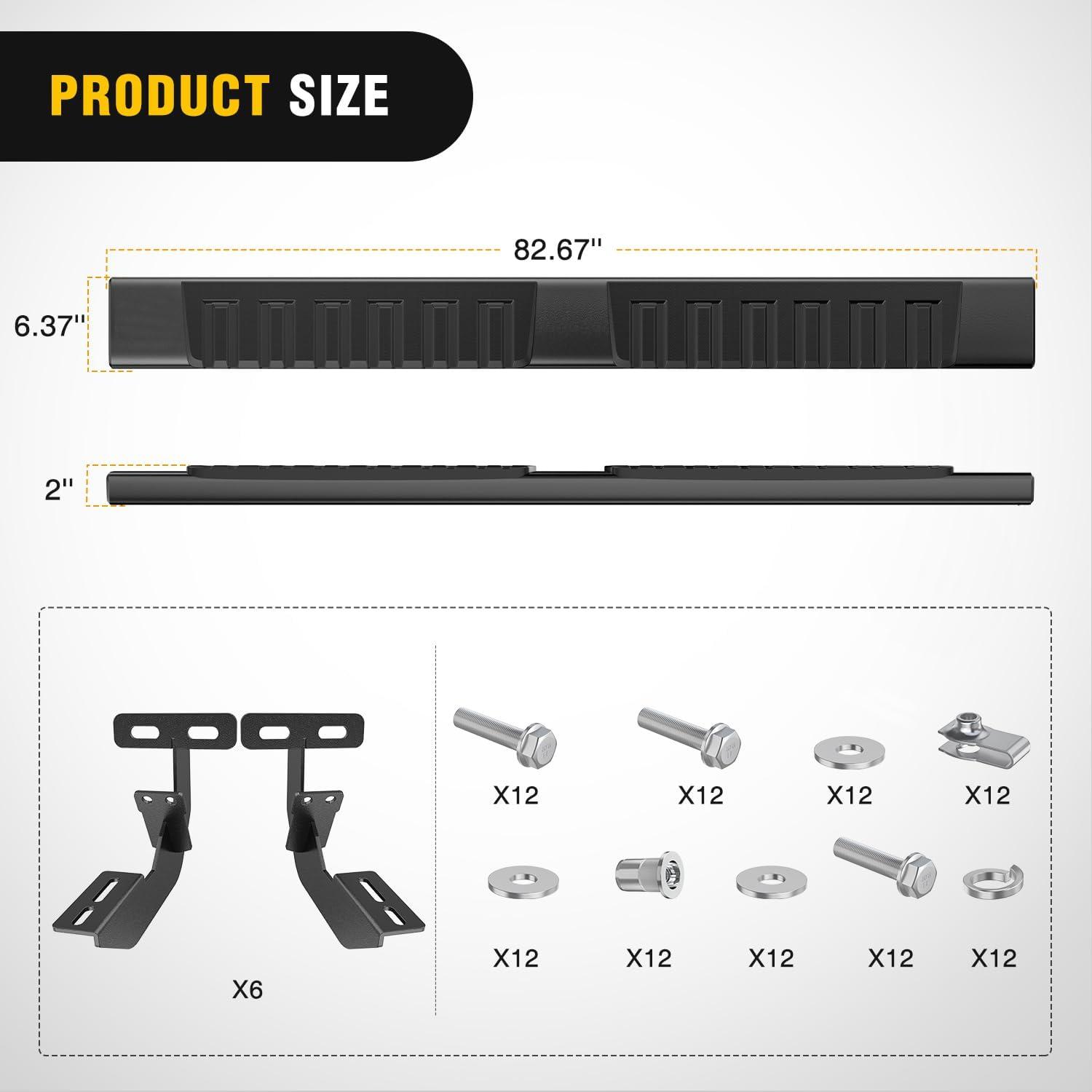 image:imageNilight Running Boards Compatible with Dodge Ram 20192024 1500 New Body Style Crew CabExclude 20192024 Classic 6 Inch Side Step 2 Years WarrantyBlack