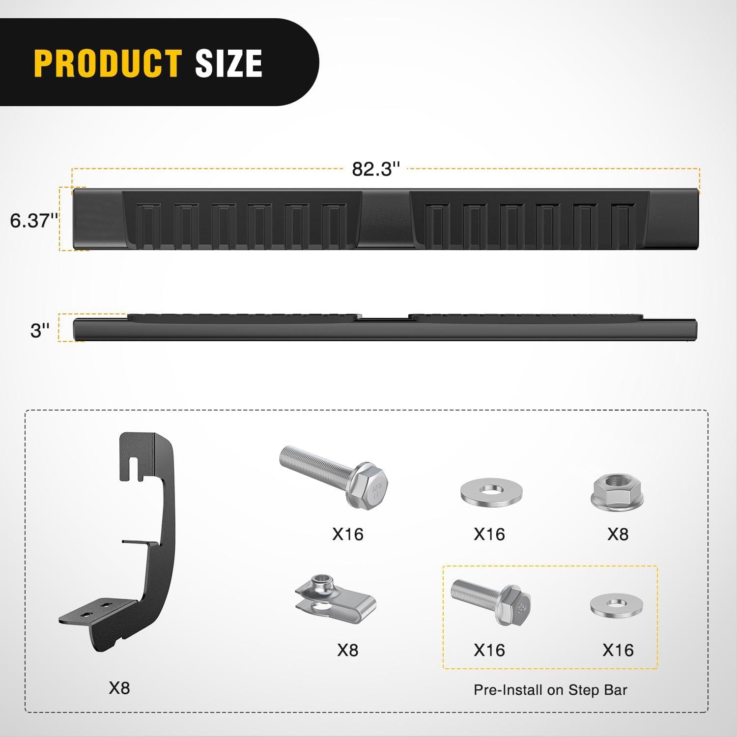 image:imageNilight Running Boards Compatible with Dodge Ram 20192024 1500 New Body Style Crew CabExclude 20192024 Classic 6 Inch Side Step 2 Years WarrantyBlack