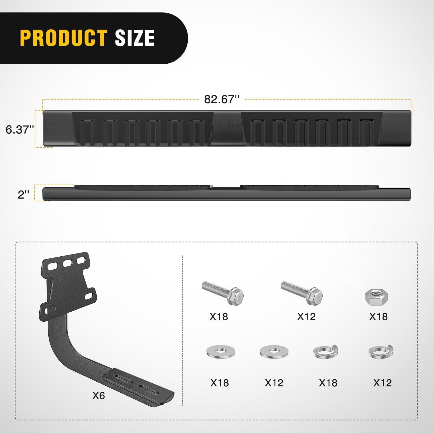 image:imageNilight Running Boards Compatible with Dodge Ram 20192024 1500 New Body Style Crew CabExclude 20192024 Classic 6 Inch Side Step 2 Years WarrantyBlack