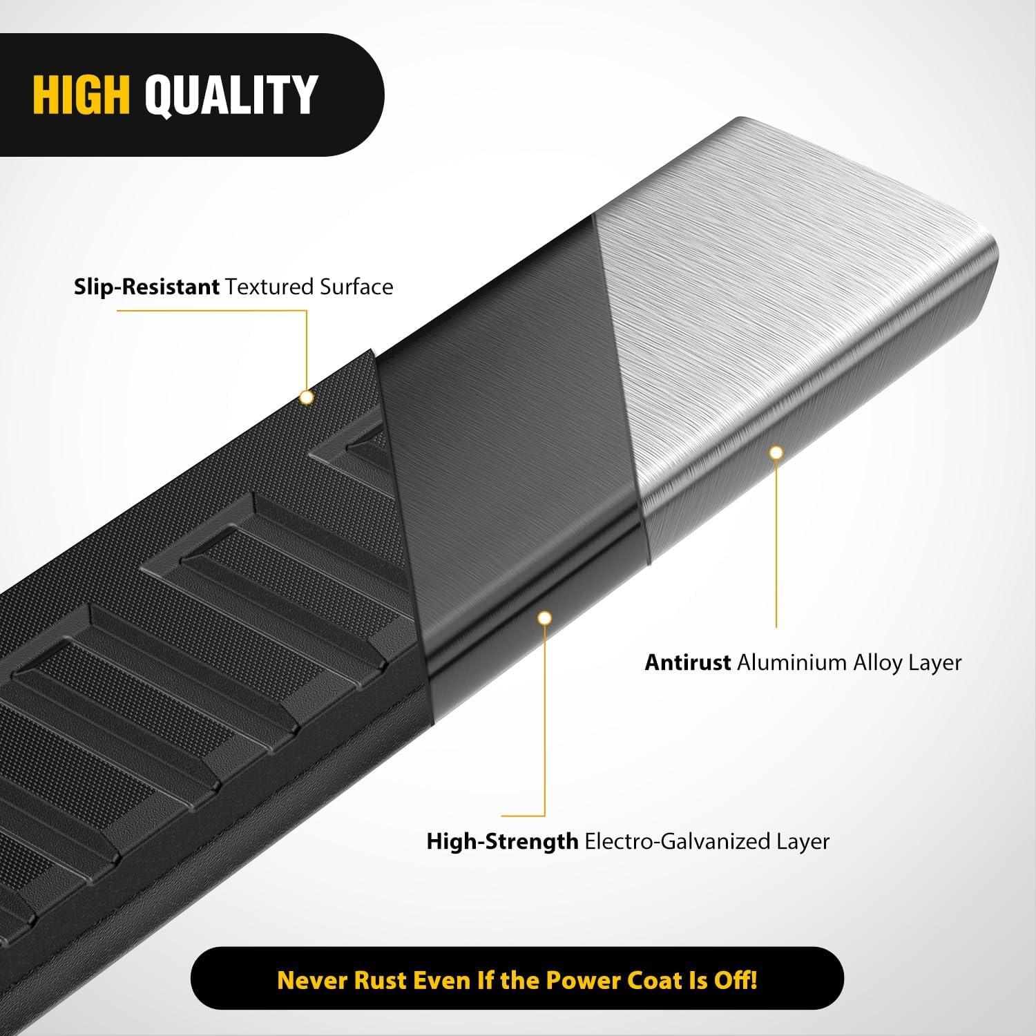 image:imageNilight Running Boards Compatible with Dodge Ram 20192024 1500 New Body Style Crew CabExclude 20192024 Classic 6 Inch Side Step 2 Years WarrantyBlack