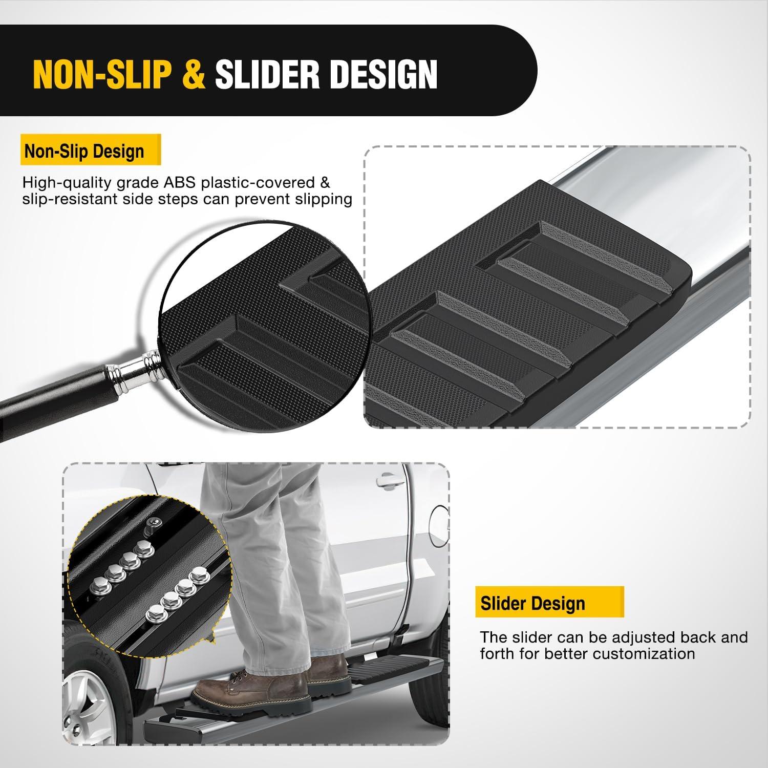 image:imageNilight Running Boards Compatible with Dodge Ram 20192024 1500 New Body Style Crew CabExclude 20192024 Classic 6 Inch Side Step 2 Years WarrantySilver