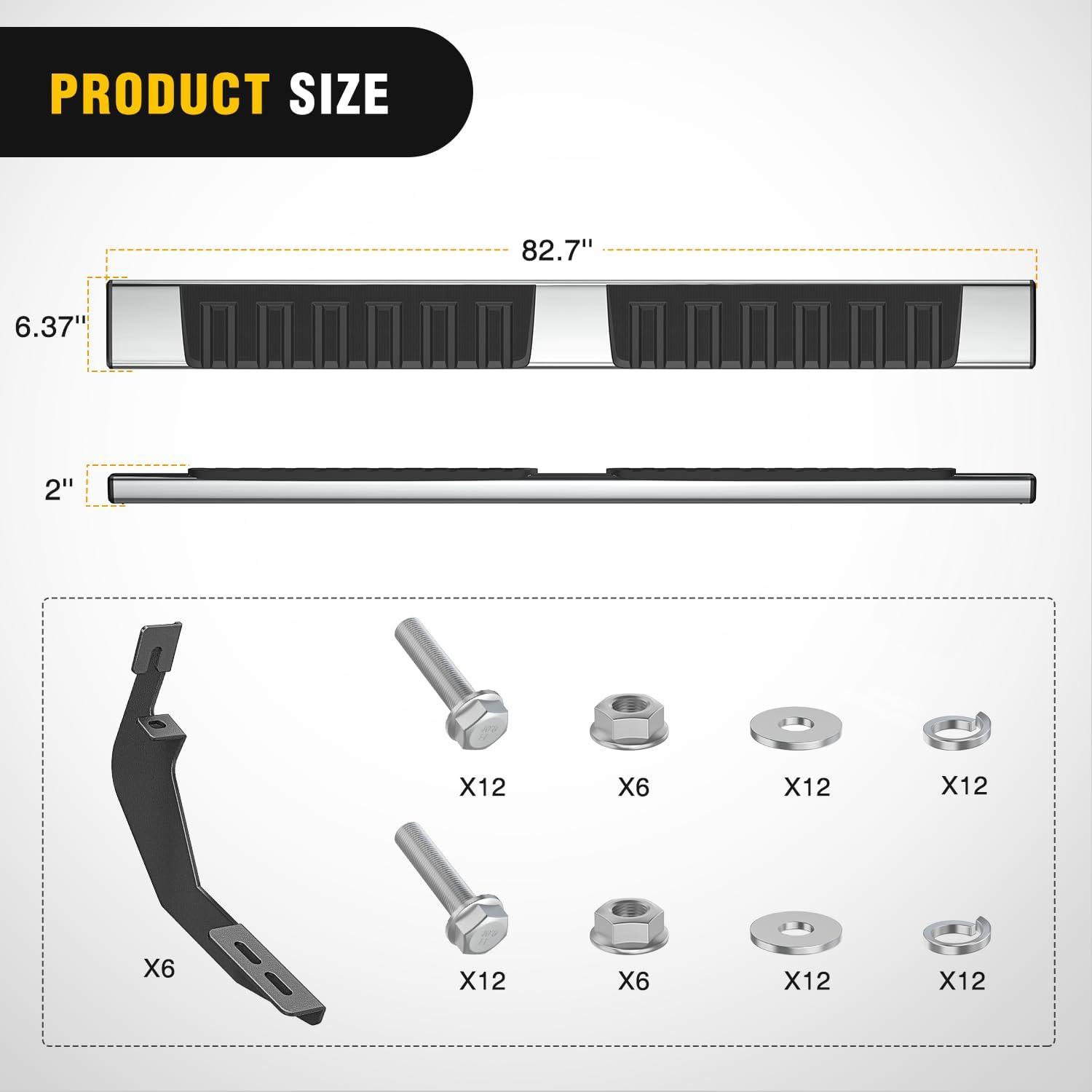 image:imageNilight Running Boards Compatible with Dodge Ram 20192024 1500 New Body Style Crew CabExclude 20192024 Classic 6 Inch Side Step 2 Years WarrantySilver