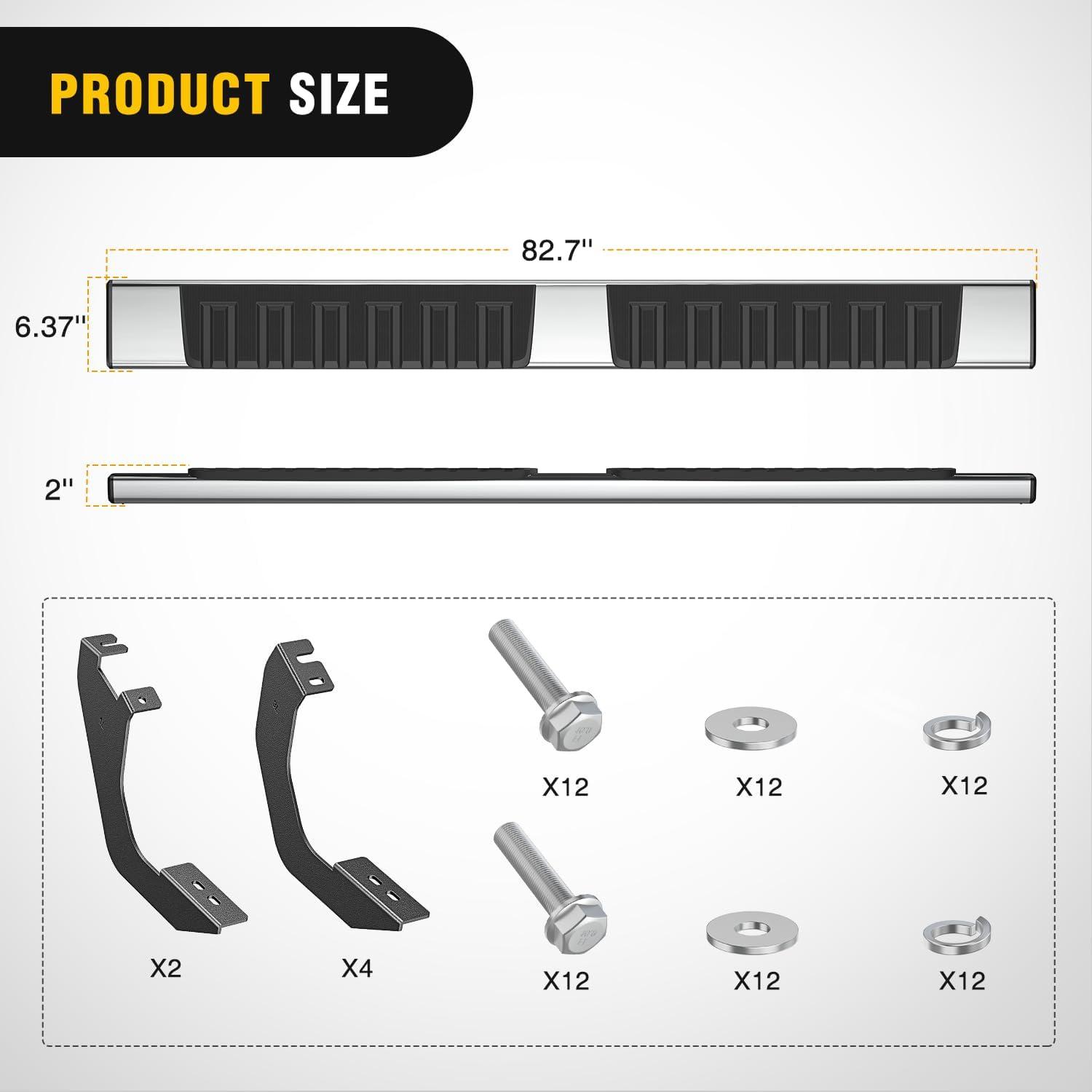 image:imageNilight Running Boards Compatible with Dodge Ram 20192024 1500 New Body Style Crew CabExclude 20192024 Classic 6 Inch Side Step 2 Years WarrantySilver