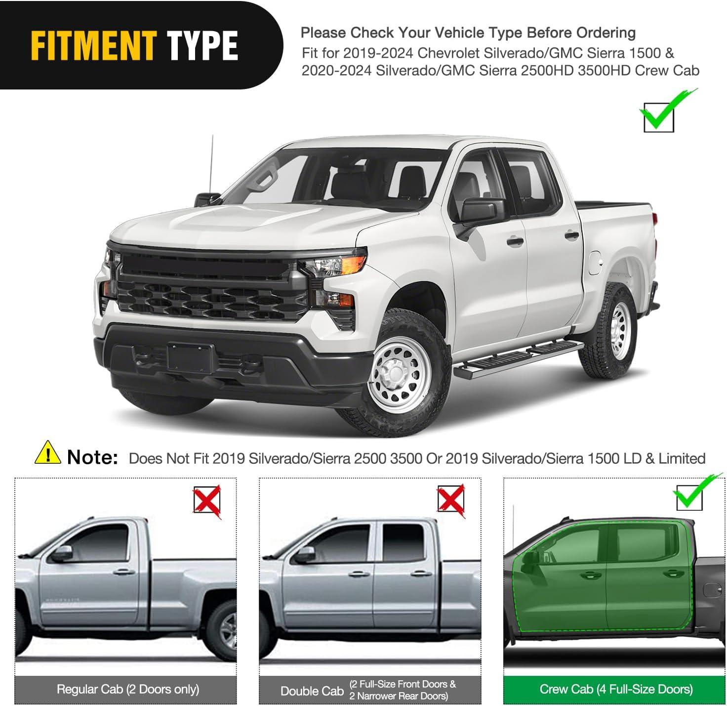 image:imageNilight Running Boards Compatible with Dodge Ram 20192024 1500 New Body Style Crew CabExclude 20192024 Classic 6 Inch Side Step 2 Years WarrantySilver