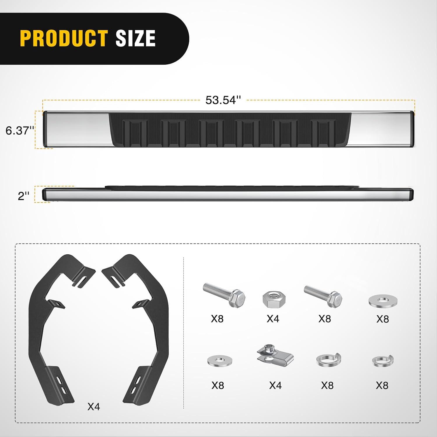 image:imageNilight Running Boards Compatible with Dodge Ram 20192024 1500 New Body Style Crew CabExclude 20192024 Classic 6 Inch Side Step 2 Years WarrantySilver