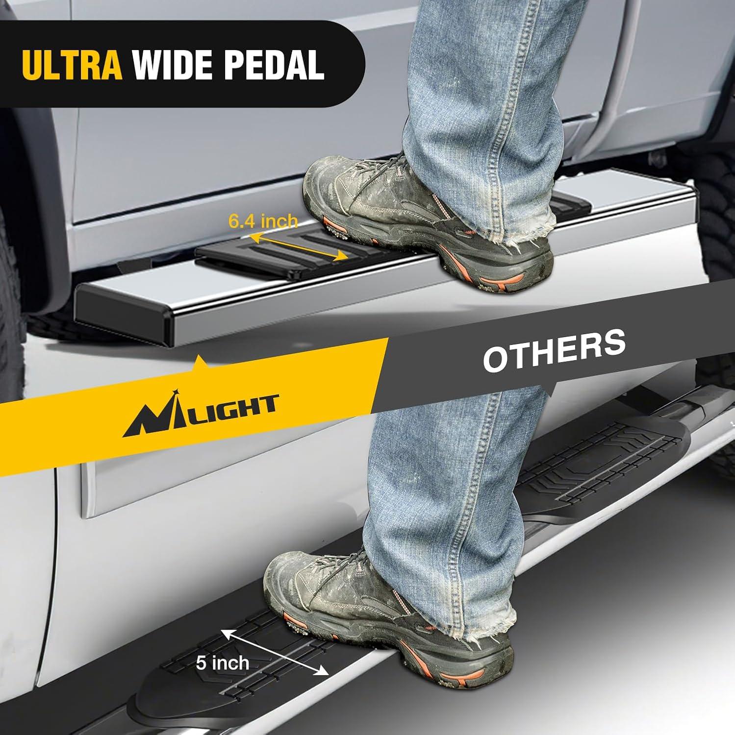 image:imageNilight Running Boards Compatible with Dodge Ram 20192024 1500 New Body Style Crew CabExclude 20192024 Classic 6 Inch Side Step 2 Years WarrantySilver
