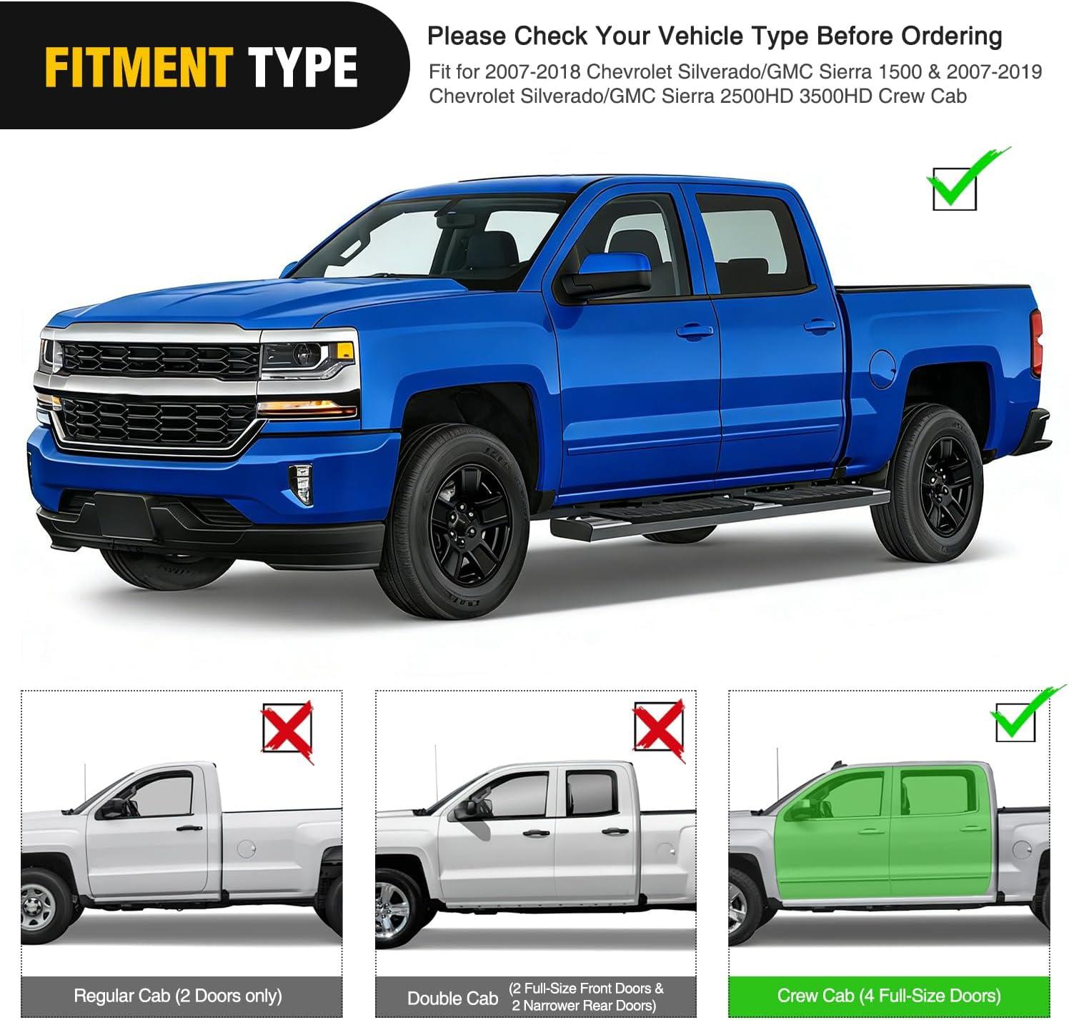 image:imageNilight Running Boards Compatible with Dodge Ram 20192024 1500 New Body Style Crew CabExclude 20192024 Classic 6 Inch Side Step 2 Years WarrantySilver