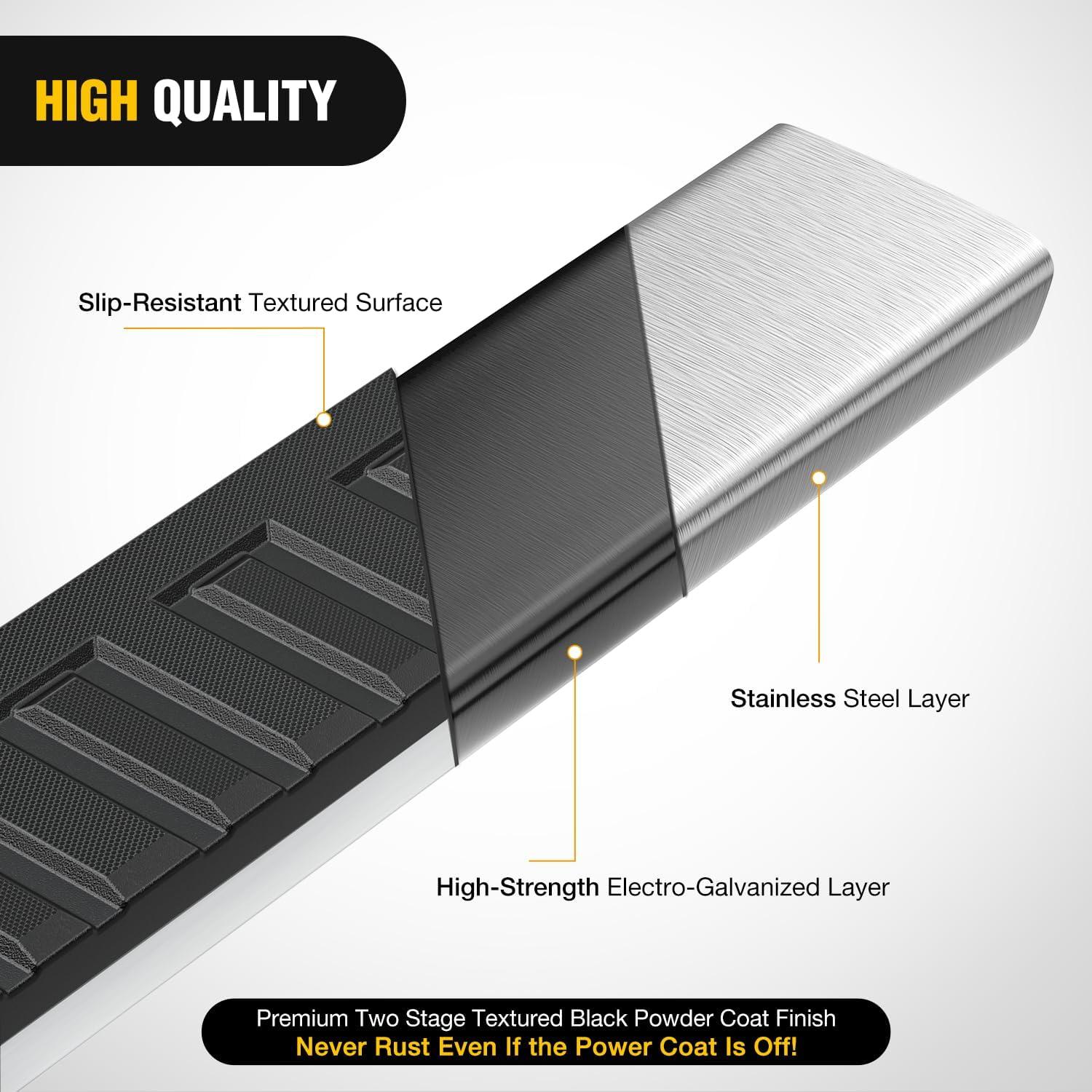 image:imageNilight Running Boards Compatible with Dodge Ram 20192024 1500 New Body Style Crew CabExclude 20192024 Classic 6 Inch Side Step 2 Years WarrantySilver