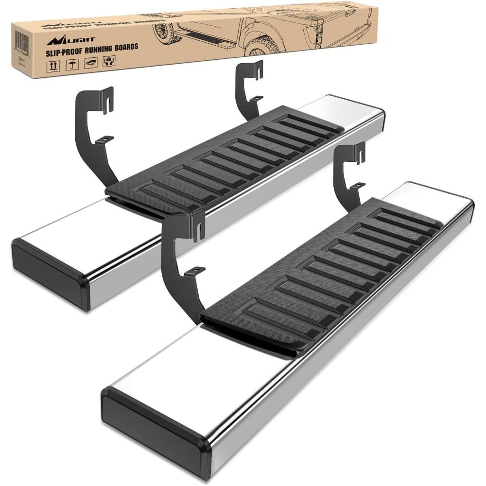 image:imageNilight Running Boards Compatible with Dodge Ram 20192024 1500 New Body Style Crew CabExclude 20192024 Classic 6 Inch Side Step 2 Years WarrantySilver