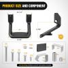 Nilight 36″ Hitch Step Fits 2″ Receivers 3″ Round Tubing Stainless Steel with Rubber Non-Slip Pad Rear Bumper Guard with 5/8″ Hitch Pin Clip & U-Bolts Stabilize for Pickup Truck Car SUV(4Pcs Side Step Universal)