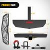 Nilight 36″ Hitch Step Fits 2″ Receivers 3″ Round Tubing Stainless Steel with Rubber Non-Slip Pad Rear Bumper Guard with 5/8″ Hitch Pin Clip & U-Bolts Stabilize for Pickup Truck Car SUV(Hitch Step w/D-Ring Shackle)
