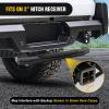 Nilight 36″ Hitch Step Fits 2″ Receivers 3″ Round Tubing Stainless Steel with Rubber Non-Slip Pad Rear Bumper Guard with 5/8″ Hitch Pin Clip & U-Bolts Stabilize for Pickup Truck Car SUV(36 Inch Hitch Step w/ Rubber Pad)