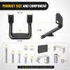 Nilight 36″ Hitch Step Fits 2″ Receivers 3″ Round Tubing Stainless Steel with Rubber Non-Slip Pad Rear Bumper Guard with 5/8″ Hitch Pin Clip & U-Bolts Stabilize for Pickup Truck Car SUV(2Pcs Side Step Universal)