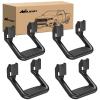 Nilight 36″ Hitch Step Fits 2″ Receivers 3″ Round Tubing Stainless Steel with Rubber Non-Slip Pad Rear Bumper Guard with 5/8″ Hitch Pin Clip & U-Bolts Stabilize for Pickup Truck Car SUV(4Pcs Side Step Universal)