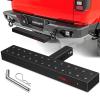 Nilight 36″ Hitch Step Fits 2″ Receivers 3″ Round Tubing Stainless Steel with Rubber Non-Slip Pad Rear Bumper Guard with 5/8″ Hitch Pin Clip & U-Bolts Stabilize for Pickup Truck Car SUV(23.5 Inch Hitch Step)