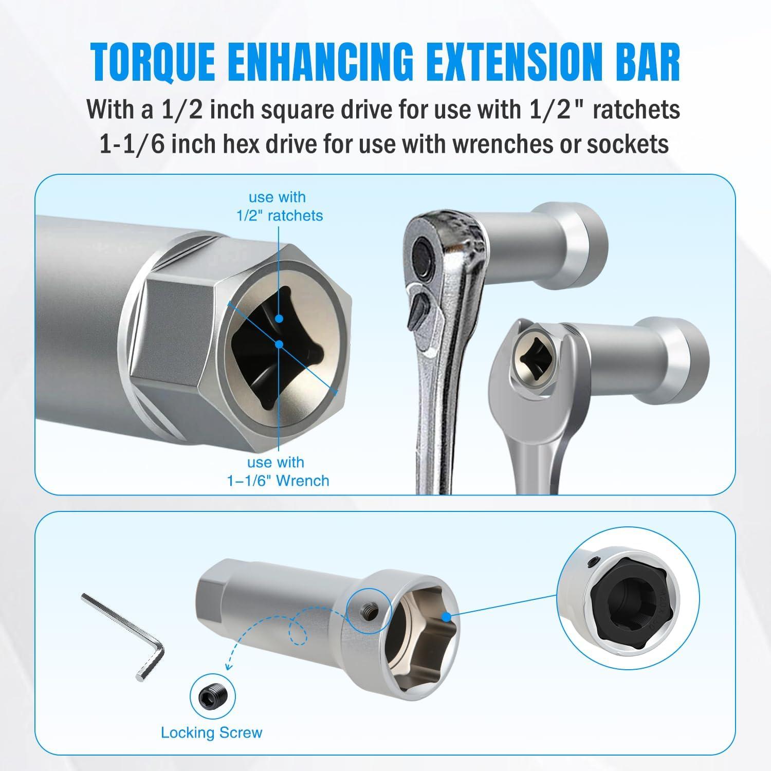 image:imageNilight 10PCS Axle Spindle Thread Set Wheel Stud Rethreading Chaser Repair Tool Kit with Case 8 Metric UNF Dies 1116 Extension Bar M20 M22 M24 1316 34 UNEF Nuts Automotive Tools for Mechanics