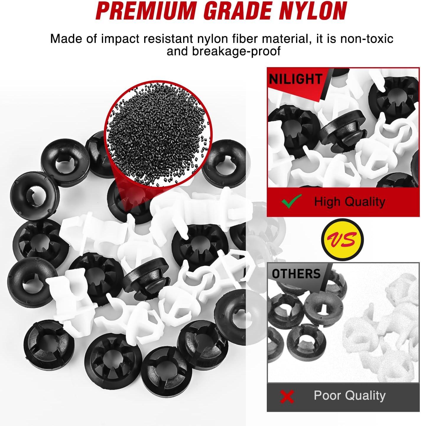image:imageNilight 30PCS Hood Support Prop Rod Holder Clips Hood Prop Rod Grommet Car Hood Rod Clip 91503SS0003 Compatible with Honda Accord Odyssey Prelude Acura RDX TSX