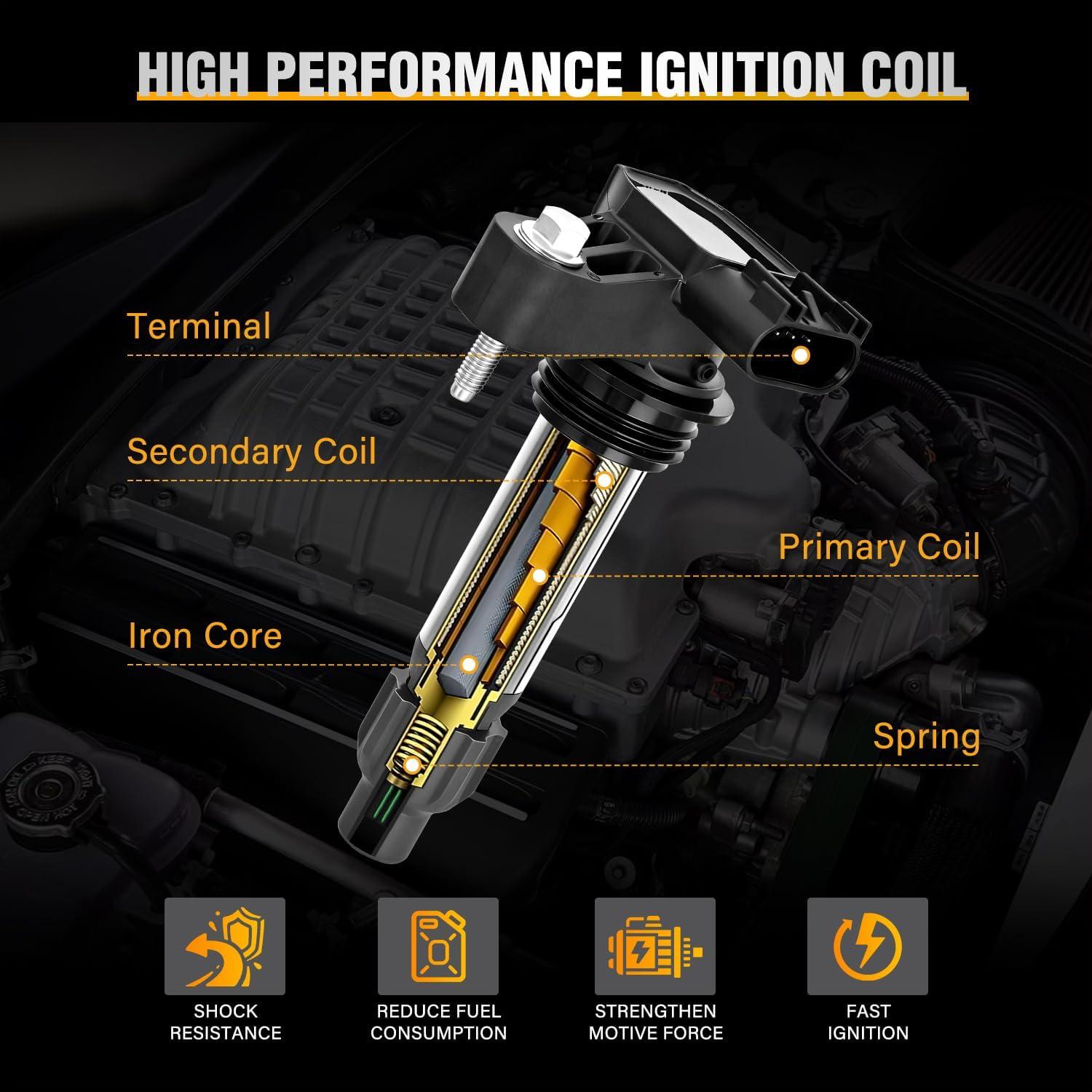 image:imageNilight Ignition Coil Pack Fit for Nissan Infiniti Suzuki Equator Murano Altima Maxima Pathfinder Quest Xterra NV150025003500 I35 QX4 20022014 35L 40L V6 OE UF349 C1406 Ignition Coils Set of 6Buick Chevy GMC Cadillac UF569 C1555 D515C 6PCS